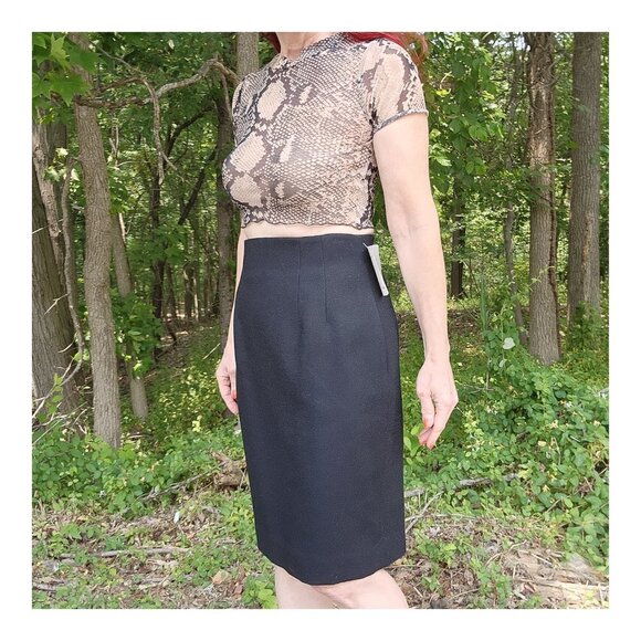 CHRISTIAN DIOR NWT Vintage Wool Business Career Classic Pencil Skirt - Picture 8 of 15